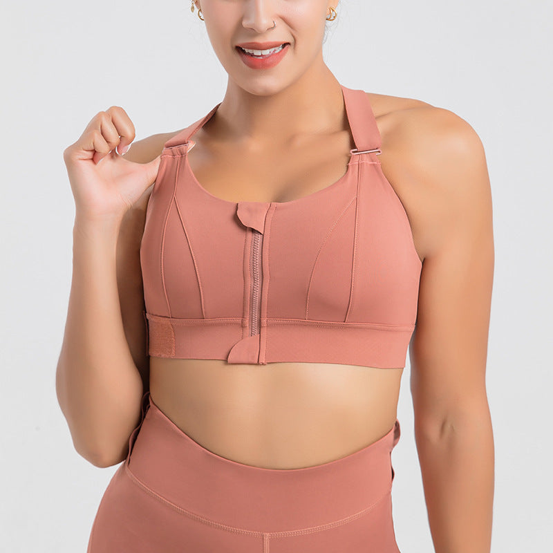 Front Zipper Seamless Push-Up Bra